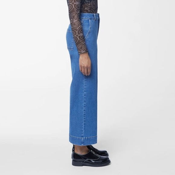 Cop Copine Stanly high waist wide leg cropped jean sz 36 - Picture 3 of 13